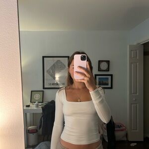 White Long Sleeve Women's Top